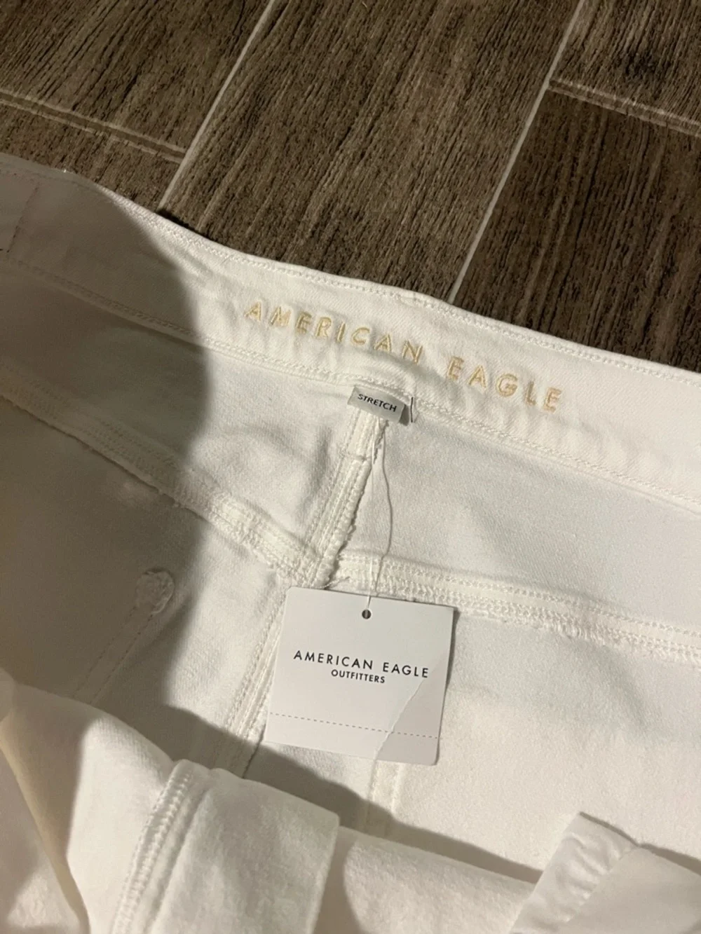 American Eagle Barrel Jeans White Women’s Size 14 Wide Leg NWT - Picture 3 of 11